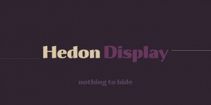 Hedon Display Font Download
