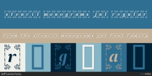 Stencil Monograms JNL Font Download