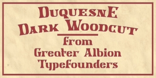 Duquesne Dark Woodcut Font Download