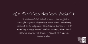 KG Surrendered Heart Font Download