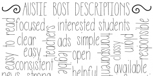 Austie Bost Descriptions Font Download