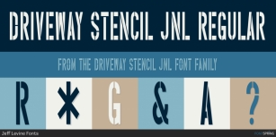 Driveway Stencil JNL Font Download