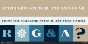 Railyard Stencil JNL Font Download