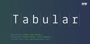 Tabular Font Download