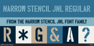 Narrow Stencil JNL Font Download