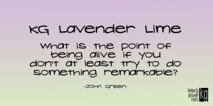 KG Lavender Lime Font Download