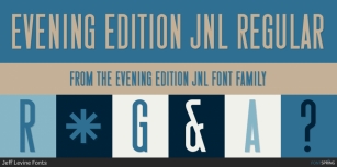 Evening Edition JNL Font Download