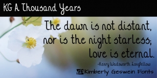 KG A Thousand Years Font Download