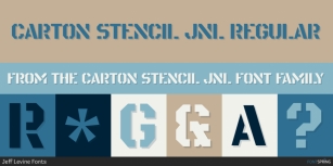 Carton Stencil JNL Font Download