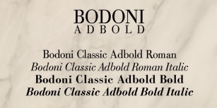 Bodoni Classic Adbold Font Download