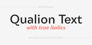 Qualion Text Font Download