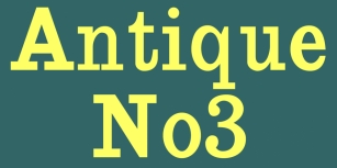 AntiqueNo3 Font Download