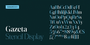 Gazeta Stencil Display Font Download