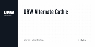 URW Alternate Gothic Font Download