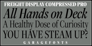 Freight Display Compressed Pro Font Download