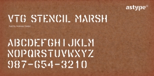 Vtg Stencil Marsh Font Download