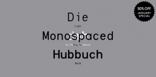 Die Monospaced Hubbuch Font Download