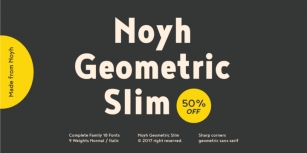 Noyh Geometric Slim Font Download