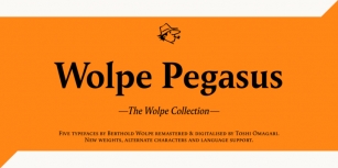 Wolpe Pegasus Font Download