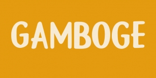 Gamboge Font Download