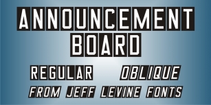 Announcement Board JNL Font Download