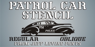 Patrol Car Stencil JNL Font Download