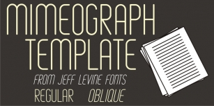 Mimeograph Template JNL Font Download