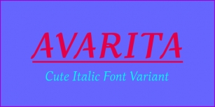 Avarita Font Download