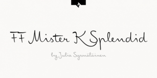 FF Mister K Splendid Font Download