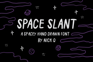 Space Slant Hand Drawn Font Download
