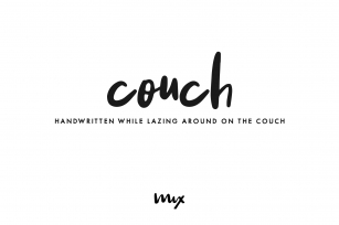 Couch — a Handwritten Font Download