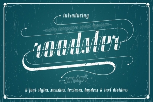 Roadster font family + Extras Font Download