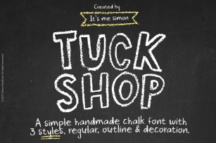 Chalk board font Tuck Shop Font Download