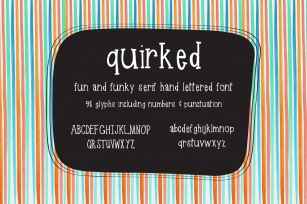Quirked Handlettered Typeface Font Download