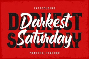 Darkest Saturday Duo Font Download