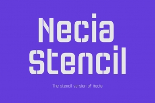 Necia Stencil Family Font Download
