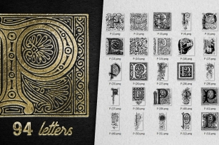 Vintage Letter P Vector And PNG Font Download