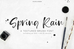 SpringRain SVG watercolor brush font Font Download