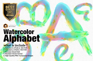 Watercolor Alphabet Font Download