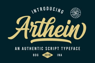 Arthein // Authentic Script Font Download