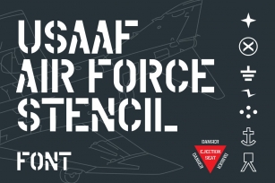 USAAF Air Force Stencil Font Download
