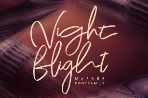 Night Flight Marker Brush Font Download