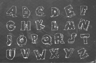 Cracked font on chalkboard Font Download