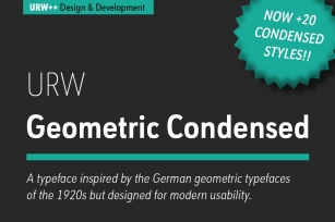 URW Geometric Condensed Extra Light Font Download