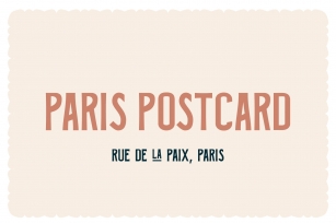 PARIS POSTCARD Sans Serif Font Download