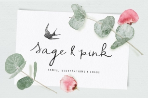 Sage  Pink and Logos Font Download