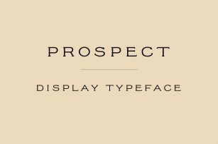 Prospect, Display font Font Download