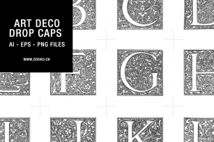 Art Deco Drop Caps Font Download