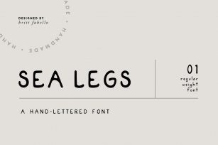 Sea Legs / hand lettered font Font Download