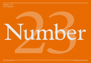 Number 23 Typeface Font Download